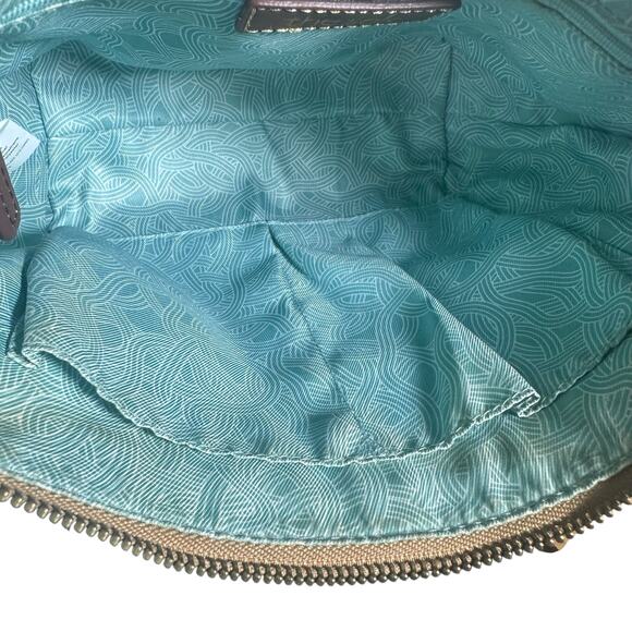 The Sak Leather adjustable Crossbody Bag Tan Braided Detail Tassel Boho Purse - Picture 7 of 12